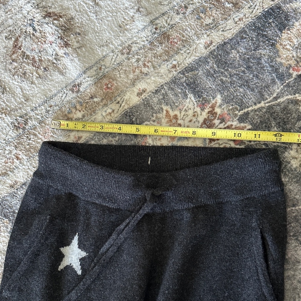 Brodie Cashmere Black Joggers with Neon Yellow Hearts & Gray Stars - Picture 3 of 7